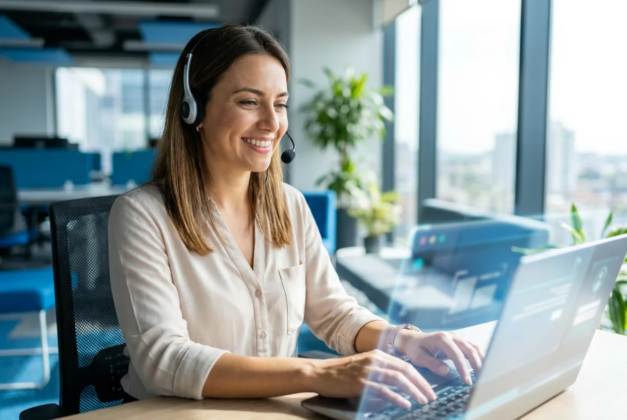 Remote IT support technician assisting a client from afar
